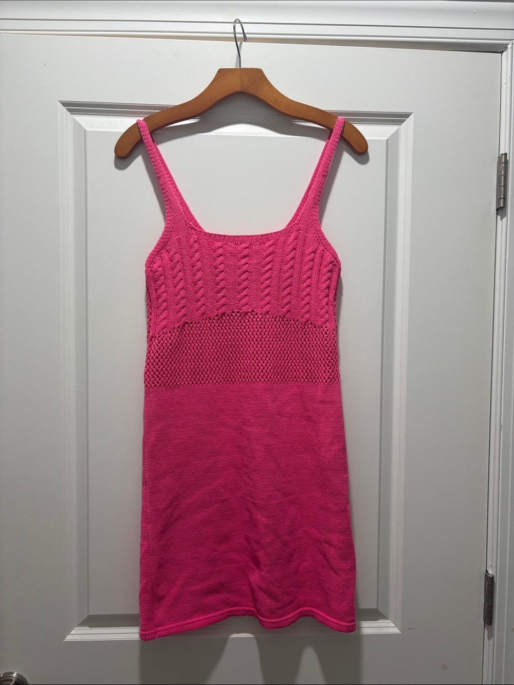 Zara Hot Pink Knit Slip Dress